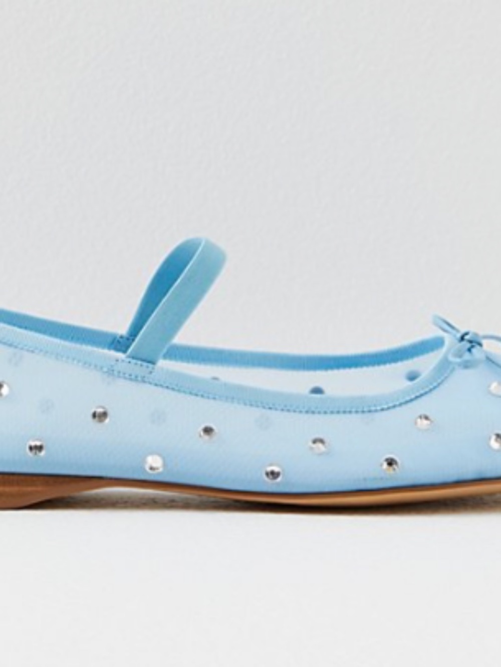 BRAND NEW Sky Blue Jeffrey Campbell SwanLake Embellished Mary-Jane Ballet Flats - Picture 5 of 5